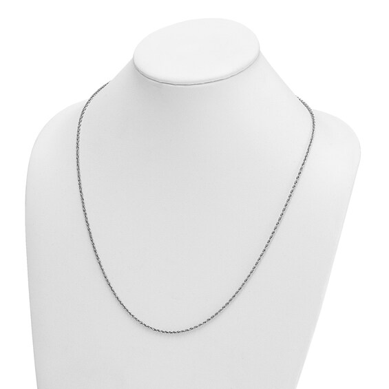 2.2mm Rope Chain Necklace in Solid Platinum - 18"