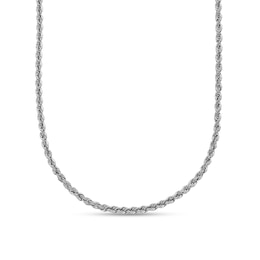 2.2mm Rope Chain Necklace in Solid Platinum - 24"