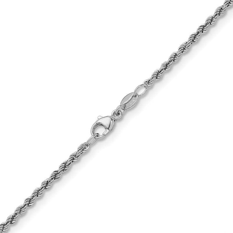 Main Image 3 of 2.2mm Rope Chain Necklace in Solid Platinum - 24"