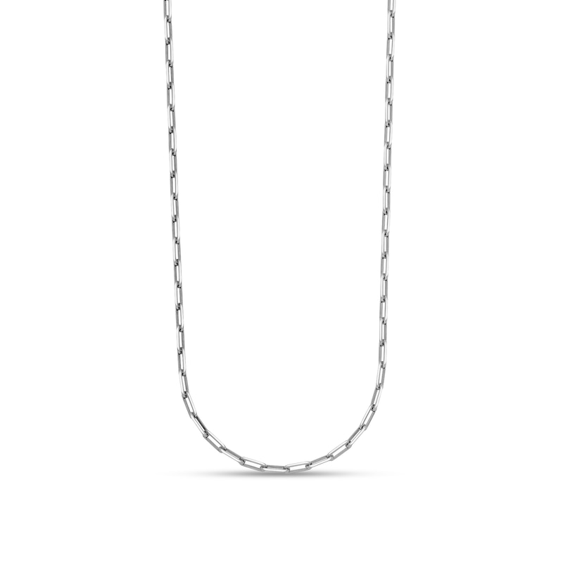 Main Image 1 of 2.3mm Paper Clip Chain Necklace in Solid Platinum - 16"