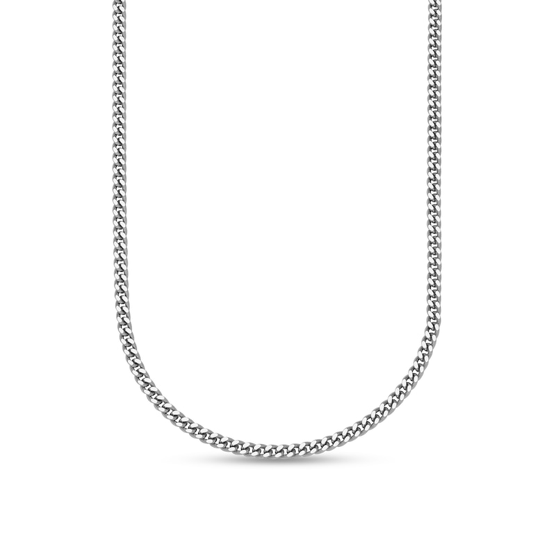 Main Image 1 of 2.5mm Curb Chain Necklace in Solid Platinum - 20"
