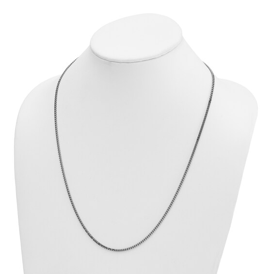 2.5mm Curb Chain Necklace in Solid Platinum