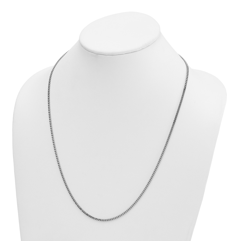 Main Image 2 of 2.5mm Curb Chain Necklace in Solid Platinum - 20"