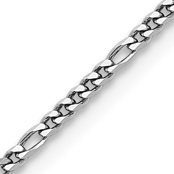 3.2mm Figaro Chain Bracelet in Solid Platinum - 8.0"