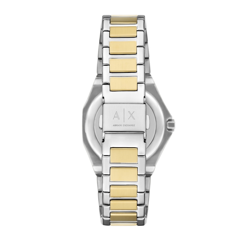 Main Image 2 of Ladies’ Armani Exchange Andrea Crystal Accent Two-Tone IP Watch and Octagon Pendant Set (Model: AX7161SET)