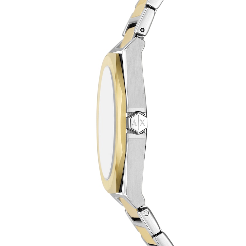 Main Image 3 of Ladies’ Armani Exchange Andrea Crystal Accent Two-Tone IP Watch and Octagon Pendant Set (Model: AX7161SET)