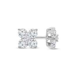 1 CT. T.W. Certified Lab-Grown Diamond Clover Stud Earrings in 10K White Gold (F/VS2)