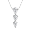 Thumbnail Image 1 of 1 CT. T.W. Pear-Shaped Certified Lab-Grown Diamond Graduated Trio Drop Pendant in 10K White Gold (F/VS2)