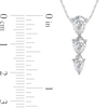 Thumbnail Image 2 of 1 CT. T.W. Pear-Shaped Certified Lab-Grown Diamond Graduated Trio Drop Pendant in 10K White Gold (F/VS2)
