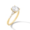 Thumbnail Image 3 of 2-1/5 CT. T.W. Pear-Shaped and Round Certified Lab-Grown Diamond Engagement Ring in 14K Gold (F/VS2)