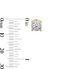 Thumbnail Image 3 of 1 CT. T.W. Diamond Miracle Solitaire Stud Earrings in 14K Gold