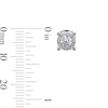 Thumbnail Image 3 of 1 CT. T.W. Diamond Miracle Solitaire Stud Earrings in 14K White Gold