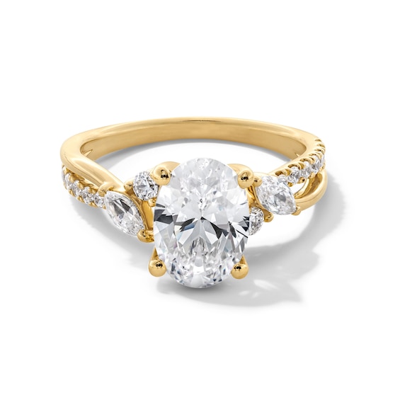2-3/8 CT. T.w. Oval Certified Lab-Grown Diamond Split Shank Engagement Ring in 14K Gold (F/Vs2)