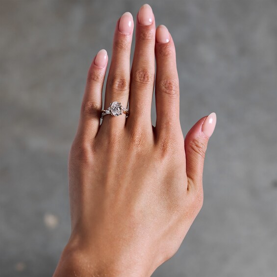 2-3/8 CT. T.w. Oval Certified Lab-Grown Diamond Split Shank Engagement Ring in 14K Gold (F/Vs2)