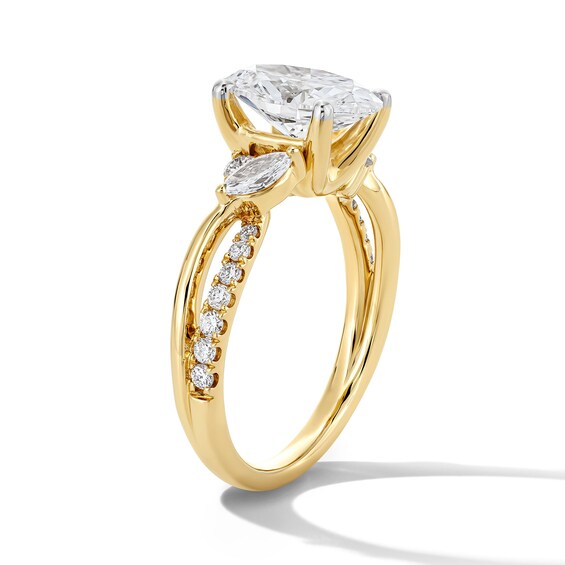 2-3/8 CT. T.w. Oval Certified Lab-Grown Diamond Split Shank Engagement Ring in 14K Gold (F/Vs2)