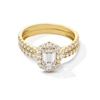 Thumbnail Image 1 of 1-1/2 CT. T.W. Emerald-Cut Diamond Cushion Frame Bridal Set in 14K Gold
