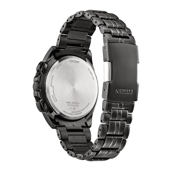 Menâs Limited Edition Citizen Eco-DriveÂ® Pcat Grey IP Chronograph Watch with Earth-Inspired Dial (Model: Cb5878-56E)