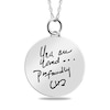Thumbnail Image 1 of Engravable "You Are Loved Profoundly" Pendant in Sterling Silver (3 Lines)