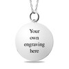 Thumbnail Image 2 of Engravable "You Are Loved Profoundly" Pendant in Sterling Silver (3 Lines)
