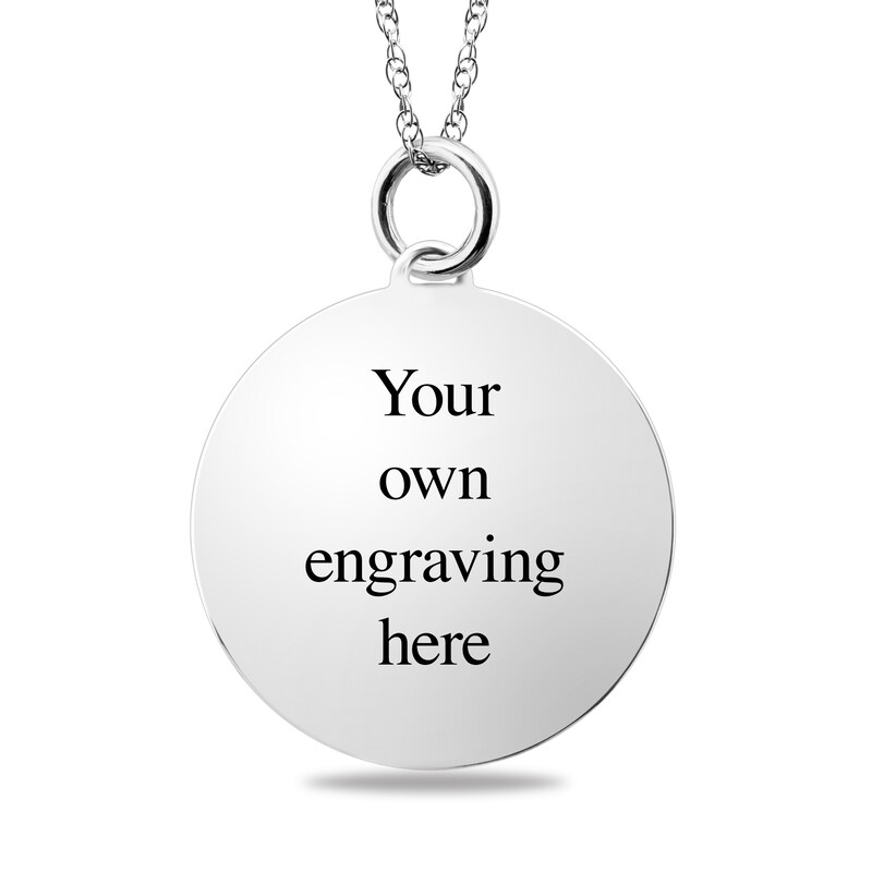 Main Image 2 of Engravable "You Are Loved Profoundly" Pendant in Sterling Silver (3 Lines)
