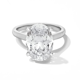 5-1/4 CT. T.W. Oval Certified Lab-Grown Diamond Solitaire Engagement Ring in 14K White Gold (F/VS2)