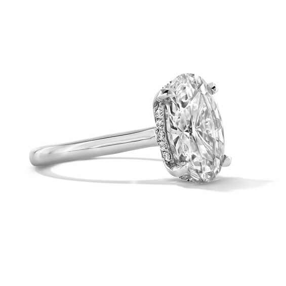 5-1/4 CT. T.w. Oval Certified Lab-Grown Diamond Solitaire Engagement Ring in 14K White Gold (F/Vs2)