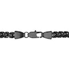 Thumbnail Image 3 of 6.25mm Franco Chain Necklace in Solid Stainless Steel with Matte Black Ion Plate - 24"