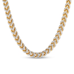 5.25mm Franco Chain Necklace in Solid Stainless Steel and Matte Yellow Ion Plate - 24”