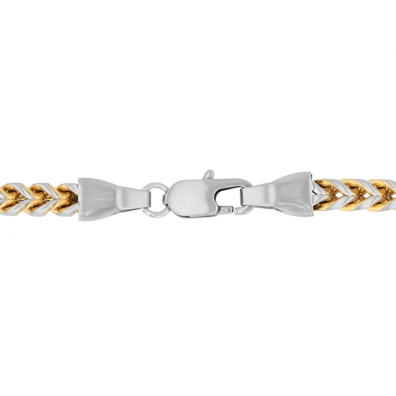 5.25mm Franco Chain Necklace in Solid Stainless Steel and Matte Yellow Ion Plate - 24”