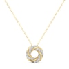 Thumbnail Image 1 of 1/6 CT. T.W. Lab-Grown Diamond Swirl Pendant in Sterling Silver with 24K Gold Plate