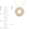 Thumbnail Image 3 of 1/6 CT. T.W. Lab-Grown Diamond Swirl Pendant in Sterling Silver with 24K Gold Plate