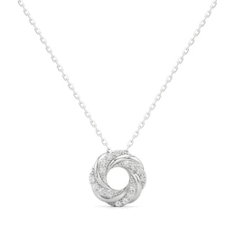 1/6 CT. T.W. Lab-Grown Diamond Swirl Pendant in Sterling Silver