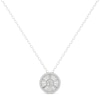 Thumbnail Image 1 of 1/4 CT. T.W. Diamond Frame Sunburst Medallion Pendant in Sterling Silver