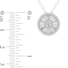 Thumbnail Image 3 of 1/4 CT. T.W. Diamond Frame Sunburst Medallion Pendant in Sterling Silver