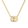 Thumbnail Image 2 of 1/6 CT. T.W. Lab-Grown Diamond Interlocking Circles Necklace in Sterling Silver with 24K Gold Plate