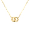 Thumbnail Image 3 of 1/6 CT. T.W. Lab-Grown Diamond Interlocking Circles Necklace in Sterling Silver with 24K Gold Plate