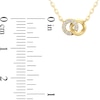 Thumbnail Image 4 of 1/6 CT. T.W. Lab-Grown Diamond Interlocking Circles Necklace in Sterling Silver with 24K Gold Plate