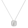 Thumbnail Image 2 of 1/4 CT. T.W. Diamond Frame Sunburst Cushion-Shaped Medallion Pendant in Sterling Silver