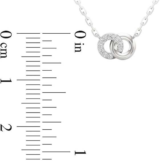1/6 CT. T.w. Lab-Grown Diamond Interlocking Circles Necklace in Sterling Silver
