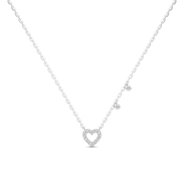 1/5 CT. T.W. Lab-Grown Diamond Heart Necklace in Sterling Silver