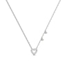Thumbnail Image 2 of 1/5 CT. T.W. Lab-Grown Diamond Heart Necklace in Sterling Silver
