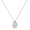 Thumbnail Image 2 of 1/4 CT. T.W. Diamond Frame Sunburst Teardrop Medallion Pendant in Sterling Silver