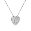 Thumbnail Image 2 of 1/4 CT. T.W. Diamond Frame Sunburst Heart Medallion Pendant in Sterling Silver