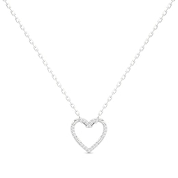 1/4 CT. T.W. Diamond Heart Pendant in Sterling Silver