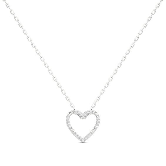 1/4 CT. T.w. Diamond Heart Pendant in Sterling Silver