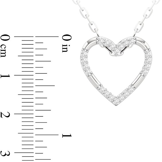 1/4 CT. T.w. Diamond Heart Pendant in Sterling Silver