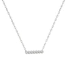 Thumbnail Image 2 of 1/5 CT. T.W. Diamond Bezel-Set Seven Stone Bar Necklace in 10K White Gold