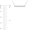 Thumbnail Image 3 of 1/5 CT. T.W. Diamond Bezel-Set Seven Stone Bar Necklace in 10K White Gold