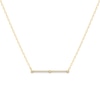 Thumbnail Image 1 of 1/4 CT. T.W. Diamond Station Bar Necklace in 10K Gold