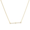 Thumbnail Image 2 of 1/4 CT. T.W. Diamond Station Bar Necklace in 10K Gold